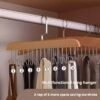 Wooden Strap Hanger Multifunctional Underwear Vest Storage Tool Home Solid Wood Hook Wave Clothes Drying Rack (PACK OF 20)
