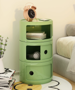 Cream Style Bedside Cabinet | INS Narrow Edge Round Storage Side Cabinet | Creative Macaron Small Bedroom Storage