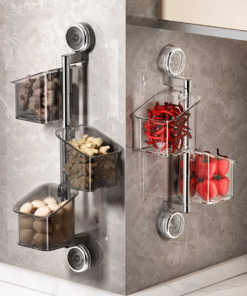 Suction Cup Storage Box | Kitchen Multi-Functional Wall-Mounted Organizer (Pack of 4)